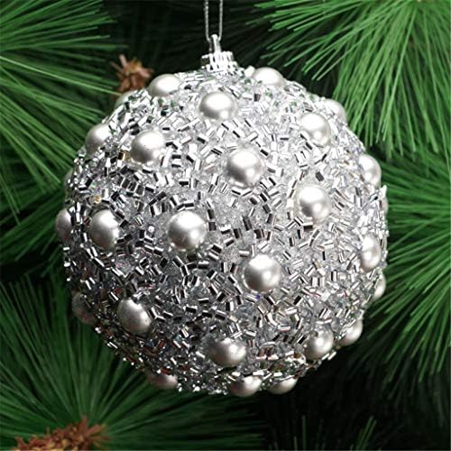 Şömine Mantel için basamaklı Noel Çelenk Noel Top Ağacı Taklidi noel dekorasyonları 8CM Glitter Baubles Süs Dekorasyon