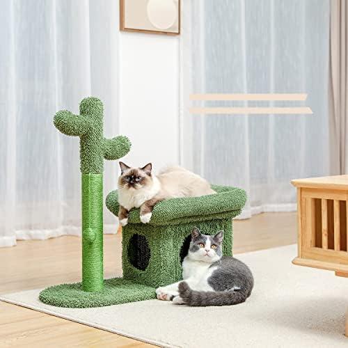 WYFDP Kaktüs Kedi Ağacı Kedi Kulesi Sisal tırmalama sütunu Kurulu Kapalı Kediler Kedi Kınamak Kitty Oyun Evi (Renk: