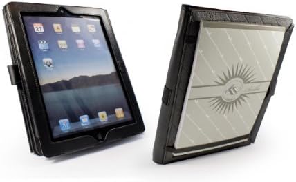 Tuff-Luv Scribe folio Stasis Suni Deri kılıf kapak Apple iPad 2 / yeni ipad (Retina) 3 (Retina) - Siyah