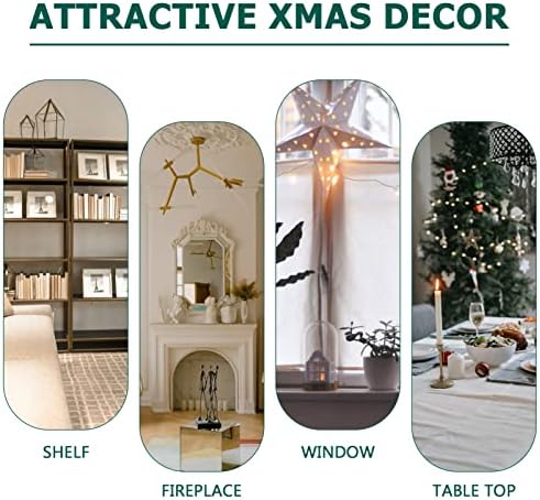Toyvıan Ev Dekor Masaüstü Ahşap Noel Ağacı Süsler ile Mini Masa Noel Ağacı Heykeli vitrin modeli Tatil DIY Dekorasyon
