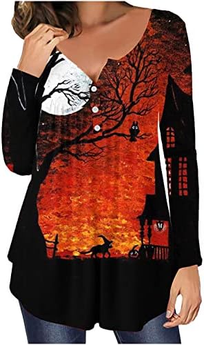 Üst Tshirt Kadın Kış Sonbahar Uzun Kollu Pamuklu Tatil Cadılar Bayramı Brunch Pilili Hırka Gevşek Fit Tshirt 4O