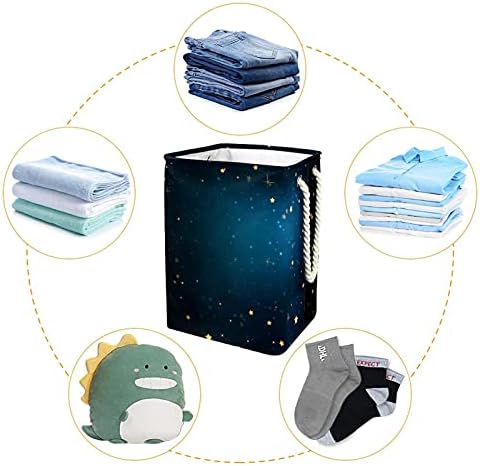 Inhomer Çamaşır Sepeti Yıldız Koyu Renk Katlanabilir çamaşır sepetleri Firma çamaşır Kutusu giysi saklama Organizasyon