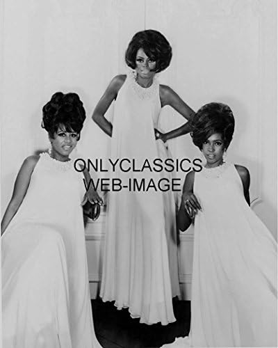 OnlyClassics 1967 Havalı Seksi Diana Ross ve SUPREMES İkonik Motown Müzik Grubu Fotoğrafı Büyük Saç