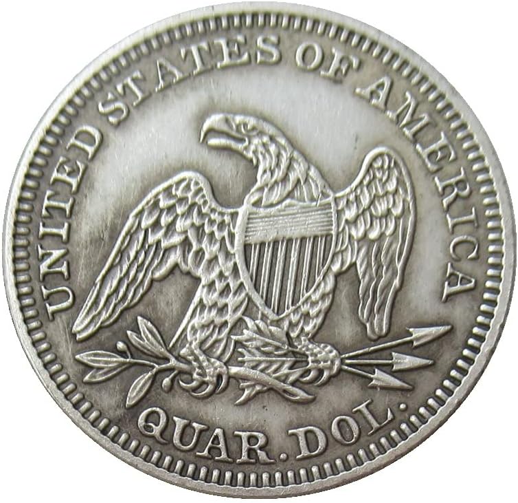 ABD 25 Cent Bayrağı 1853 Gümüş Kaplama Çoğaltma hatıra parası