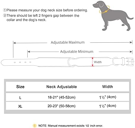 PET SANATÇI Deri köpek tasması Orta Büyük Köpekler için L Boyun Boyutu 18-25”(45-52 cm) gül Altın Küçük Çivili köpek