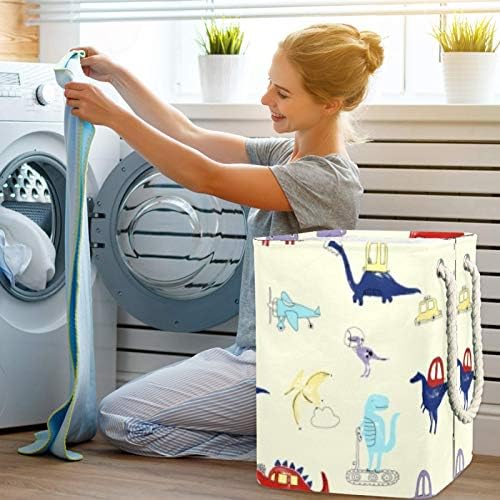 Inhomer Dinozor Araba 300D Oxford PVC Su Geçirmez Giysiler Sepet Büyük çamaşır sepeti Battaniye Giyim Oyuncaklar
