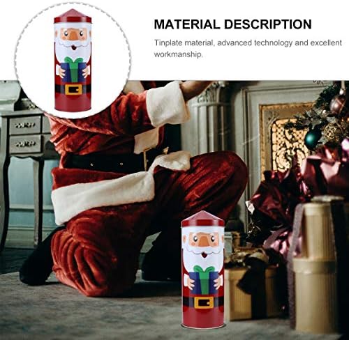 DOITOOL 1 adet Noel Noel Baba Desen Teneke Sivri Teneke Kutu Hediye şeker kutusu yılbaşı dekoru