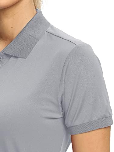 Hiverlay Kadın golf gömlekleri polo gömlekler Kadınlar için UPF 50 + Hafif Çabuk Kuru Yakalı Tenis Günlük Gömlek