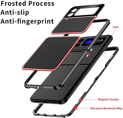 JEUTUCK Z Flip 3 Kılıf Manyetik Koruyucu Galaxy Z Flip 3 Kılıfları için Tasarlanmış Samsung Galaxy Z Flip 3 Kılıf