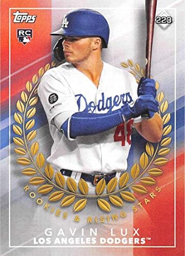 2020 Topps Beyzbol Birinci Ligi Çıkartma Koleksiyonu 220 Gavın Lux RC Çaylak Los Angeles Dodgers Çıkartma Arkası