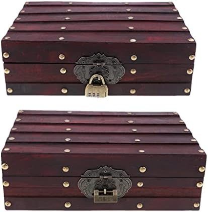 ASDFGH Vintage Tarzı Ahşap Mücevher kolye kutusu saklama kutusu Kasa Mücevher Kutusu (Renk: A, Boyut : Bir Boyut)