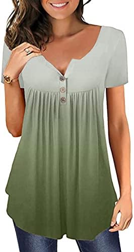 Üst Gömlek Bayan Sonbahar Yaz 2023 Elbise Kısa Kollu Pamuklu V Boyun Düğme Aşağı Kravat Boya T Shirt N0 N0