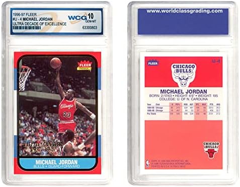 Michael Jordan Orijinal 1996-97 Fleer Mükemmellik On Yılı 4 Çaylak Kartı Dereceli MÜCEVHER Nane 10