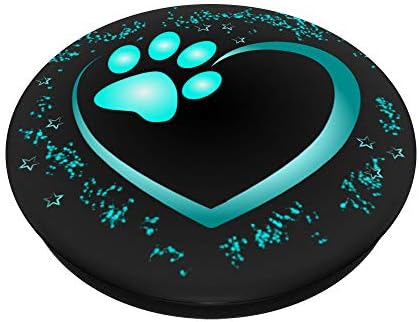 Hayvan severler için köpek veya kedi pençeli kalp PopSockets Değiştirilebilir PopGrip