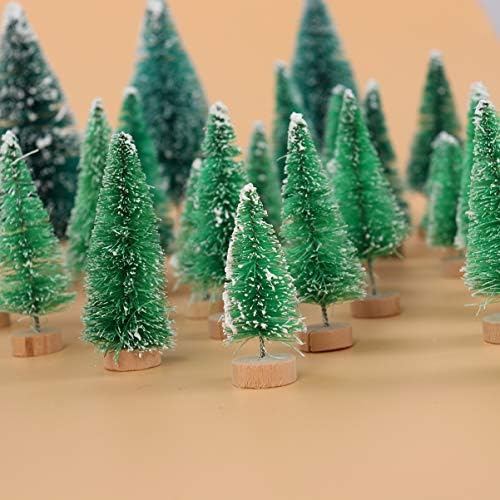 STOBOK yılbaşı dekoru 37 adet Mini Noel Ağaçları Toplu Masa Noel Ağacı Noel Partisi Ev Dekorasyonu için Mağaza Ofis