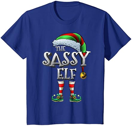 Sassy Elf Gömlek Eşleşen Aile Komik Noel Elf T-Shirt