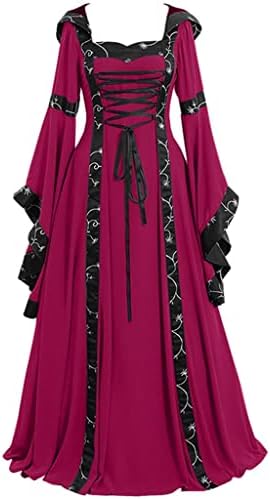 Kadın elbiseleri Vintage Celtic Ortaçağ Kat Uzunluk akşam parti resmi elbiseler Rönesans Gotik Cosplay Elbise Y2K
