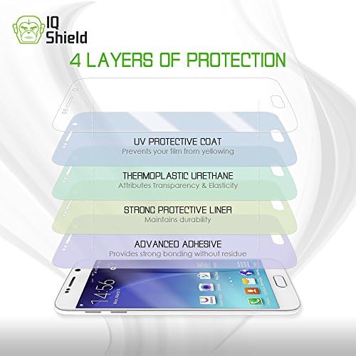 Samsung Galaxy S6 Edge için Tam Gövdeli IQ Shield LiQuidSkin Ekran Koruyucu - Şeffaf (Hayal Kırıklığı Yaratmayan