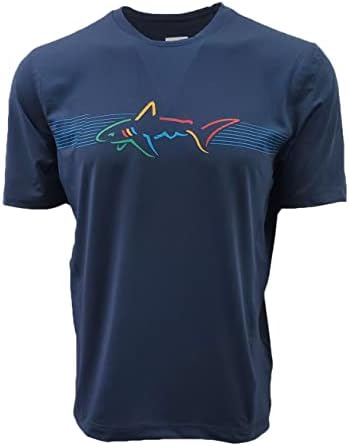 Greg Norman erkek Performans Büyük Köpekbalığı Logosu T-Shirt