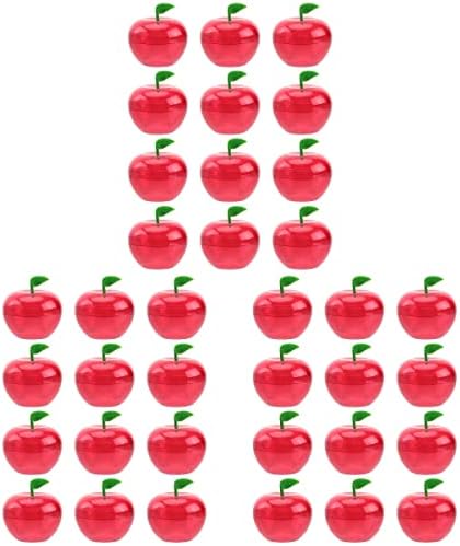 Cabilock 36 pcs Apple Şekilli Şeker Kutuları Noel Favor Kutusu Doldurulabilir Süs Topları Hediyeler Takı Çikolata