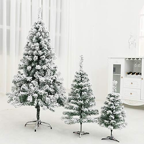 ZPEE 5.9 ft Noel Dekorasyonu Kar Akın Malzeme PVC Noel Ağacı, Metal Standlı Yapay Montajı Kolay Çıplak Ağaç %100