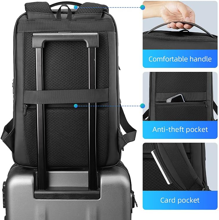 Muzee Laptop Sırt Çantası Erkekler İçin iş sırt çantası İle TSA Kilit Şarj Fiş Su Geçirmez ve Anti-Scratch Kabuk