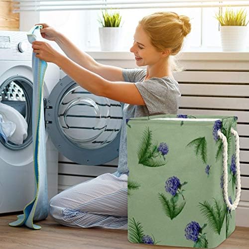 Inhomer Mor Büyük Çiçek 300D Oxford PVC Su Geçirmez Giysiler Sepet Büyük çamaşır sepeti Battaniye Giyim Oyuncaklar