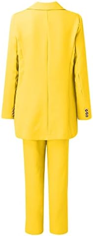Iki Parçalı Ofis Takım Elbise Egzersiz Blazer Elbise İş Rahat Blazer Takım Elbise Blazer Ceketler Kadınlar için 2023